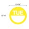 Nevs DaySpots - Tuesday 1" circle White w/Yellow DDOT-T1 - alternate 2